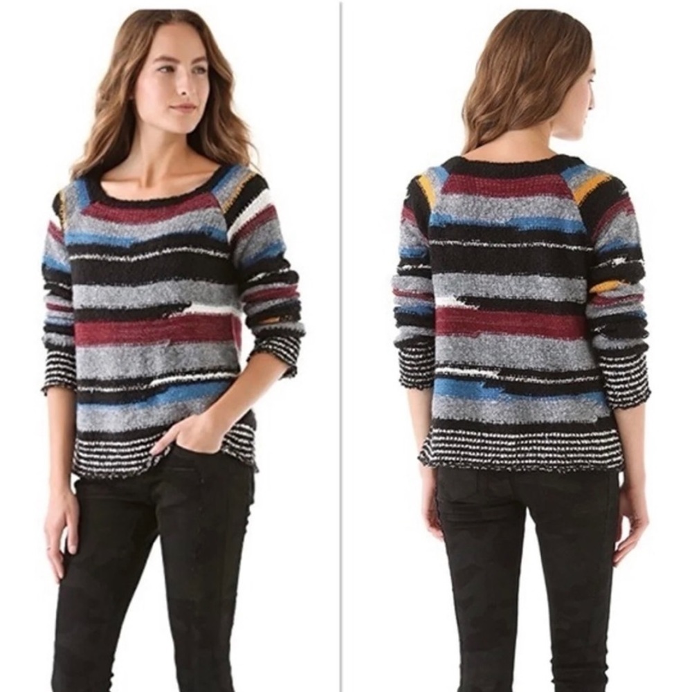 Free People Montmartre Knit Multicolor Wool Blend Sweater